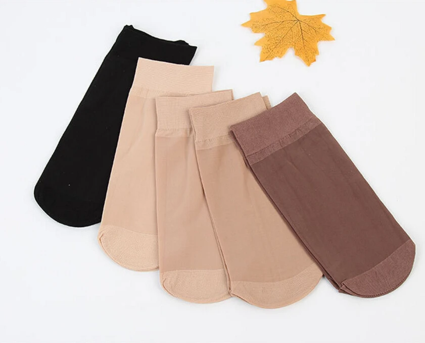 Women's Socks Women Velvet Female Summer Thin Silk Transparent Wholesale 5 Pairs Ankle Sox |