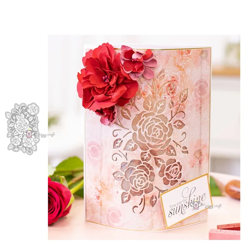 

Новый лепесток цветка розы Фон металлический Трафаретный вырубной штамп трафареты сделай сам для скрапбукинга Бумага/фото карты Тиснение ...