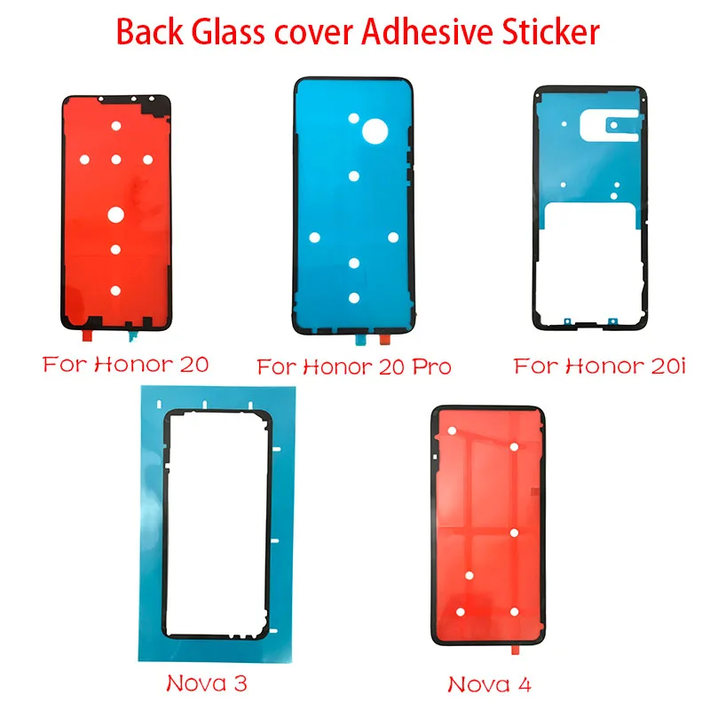 Наклейка на заднюю крышку корпуса аккумулятора 2 шт. клей для Huawei Honor 9 10 8X 9X 20 30 20i