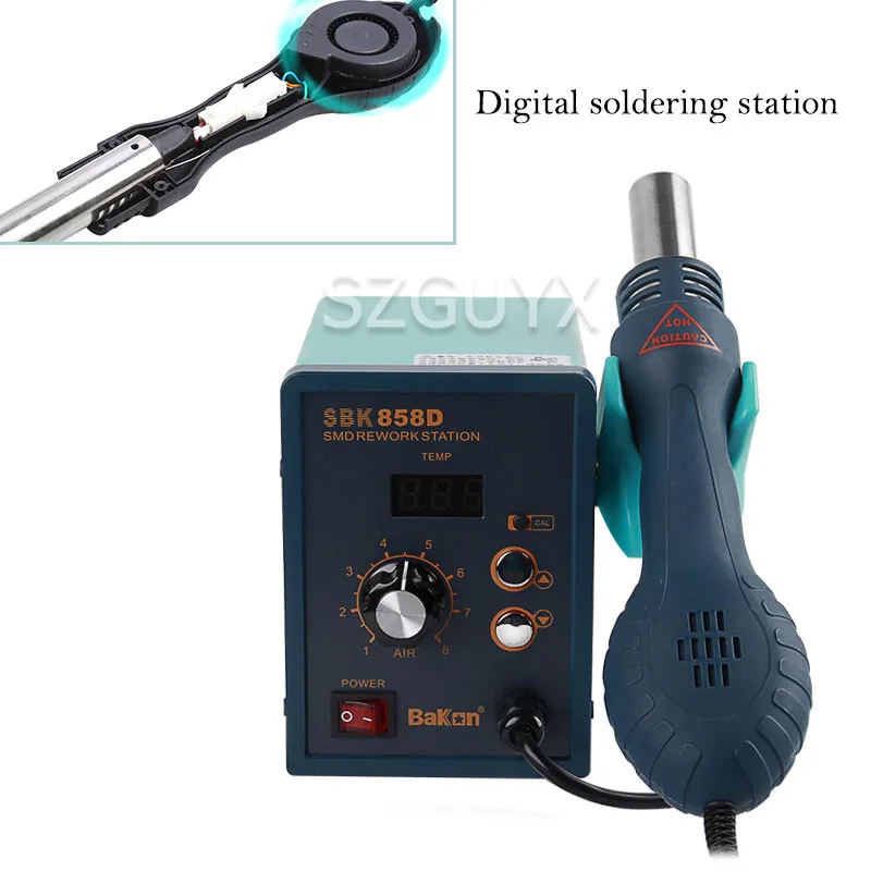 

Pulse type digital constant temperature desoldering station Small desktop hot air desoldering station