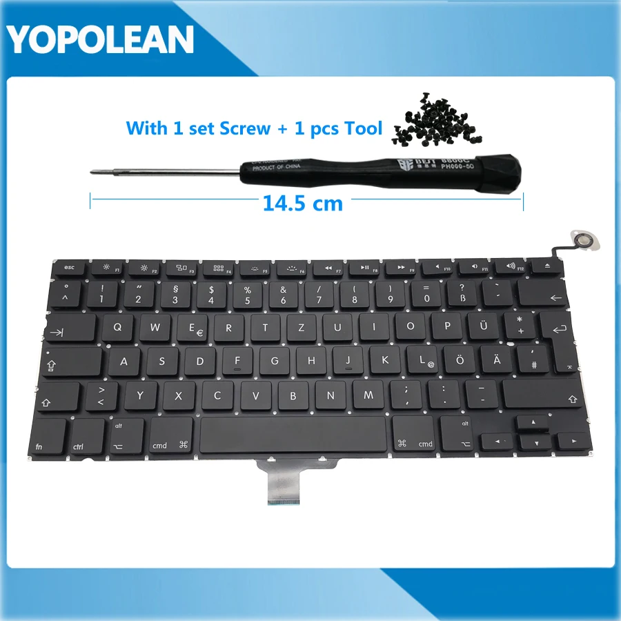 

Новая немецкая клавиатура для Macbook Pro 13 "Unibody A1278 2009 2010 2011 2012