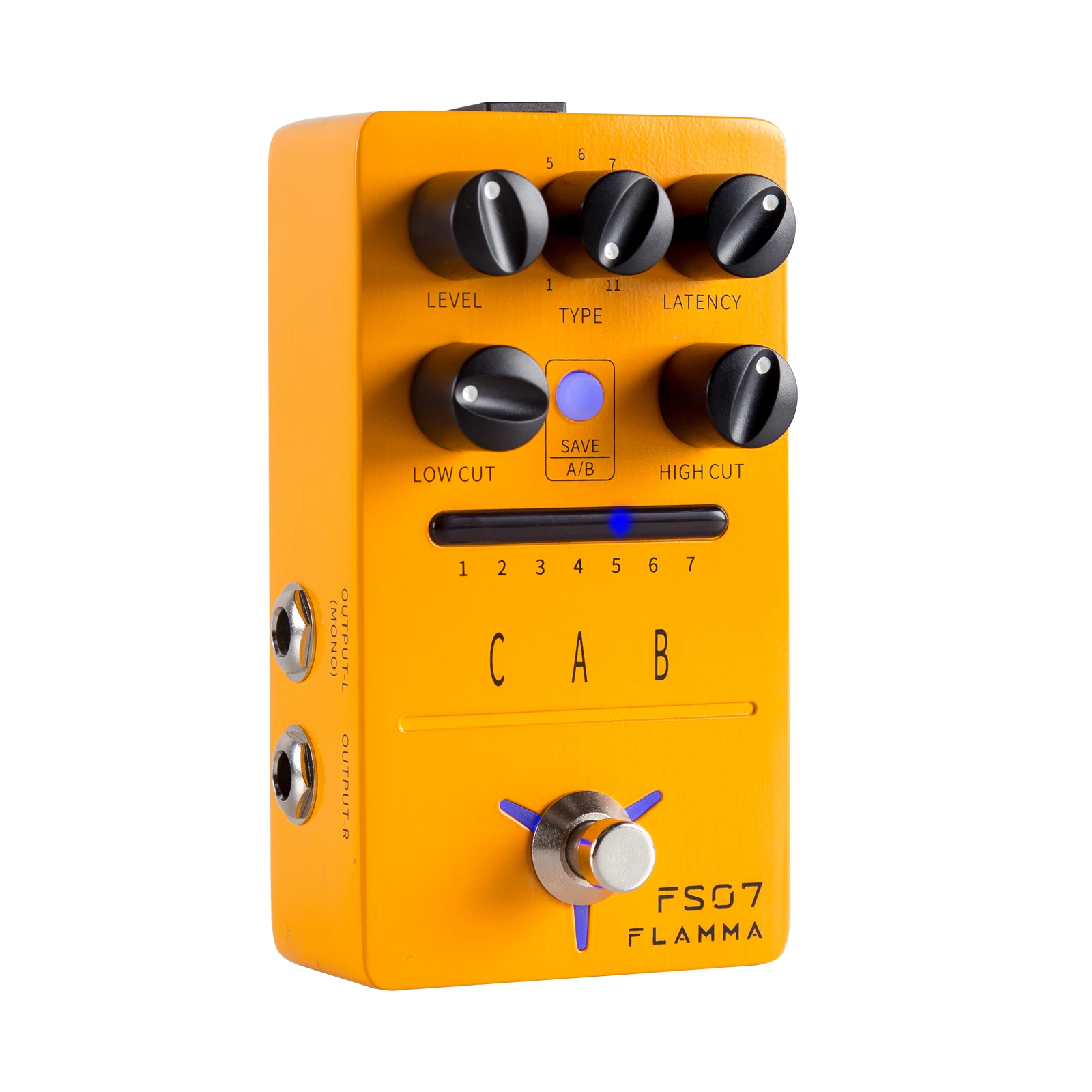 Pedal de Simulação para Guitarra Simulação da Cabine Efeitos de Resposta Flamma Armário Carregador 7 Presentes 11 Fábrica Fs07 ir