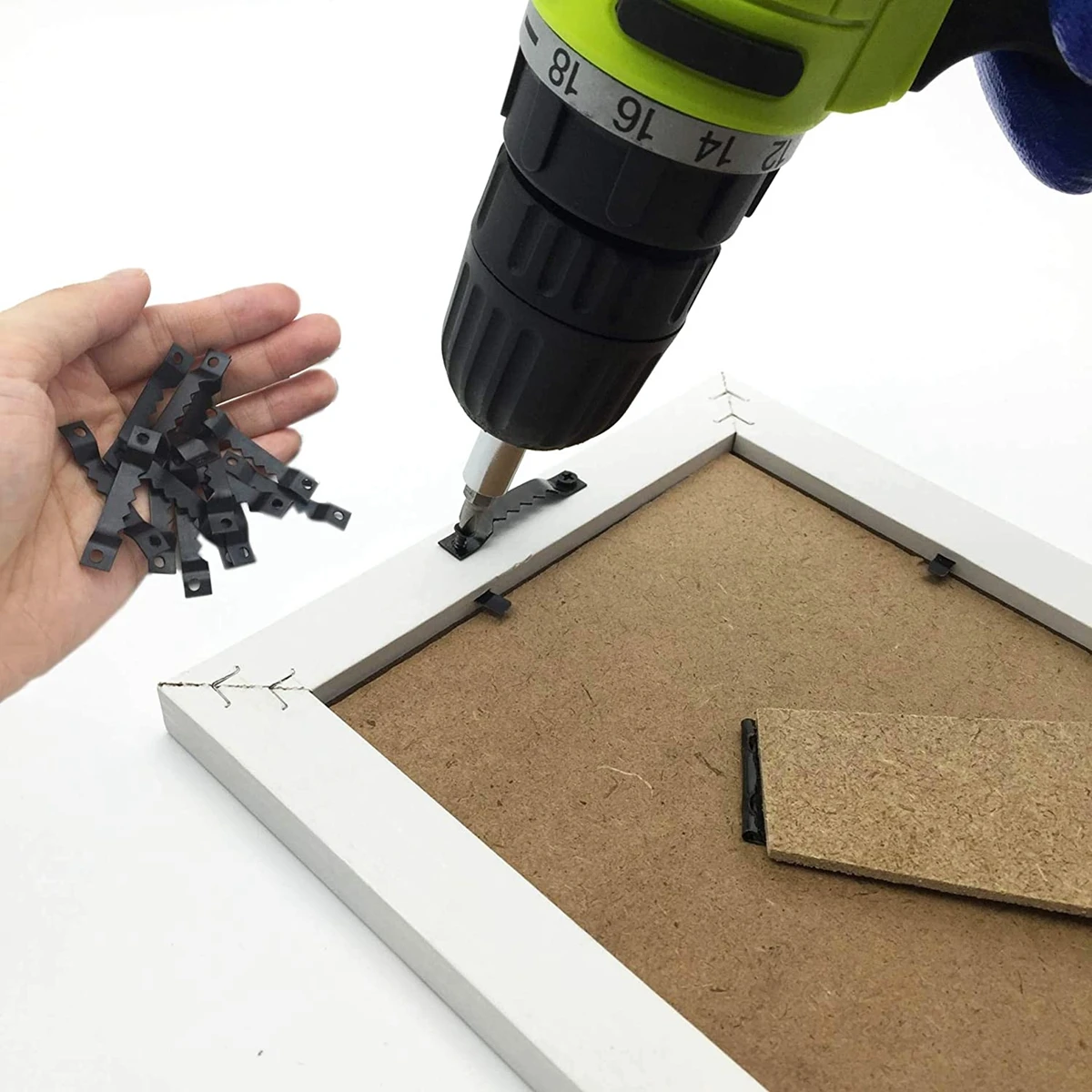 50 шт. в упаковке небольшой пилообразный изображение Вешалки Сталь висит рамы для