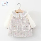 Humor Bearплатье для маленьких девочек 2020 платье с длинными рукавами в Корейском стиле в стиле пэчворк платье принцессы для малышей Одежда для младенцев от 0 до 24 месяцев