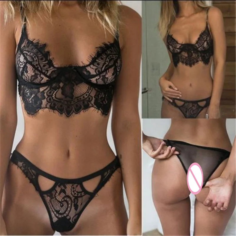 Женское нижнее белье Babydoll, нижнее белье, ночное белье, комплект с бюстгальтером, кружевные трусики, сексуальный стильный комплект