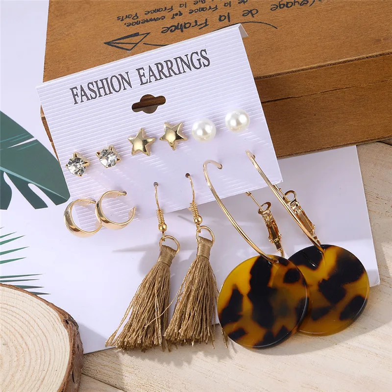 Модные стразы серьги-гвоздики с имитацией жемчуга для женщин длинные кисточки