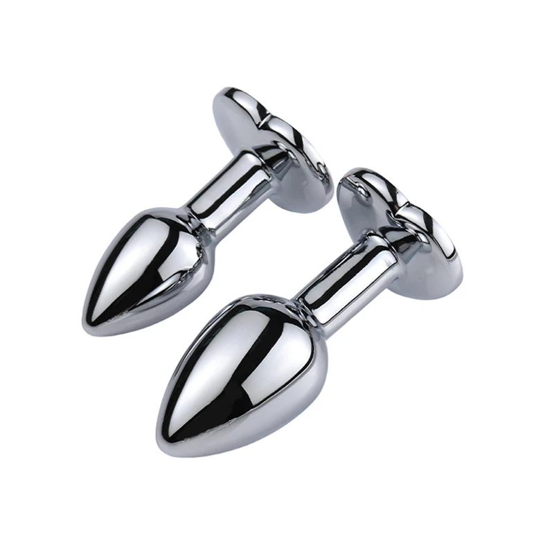 Анальная пробка в форме сердца Металлические анальные бусины стимулятор