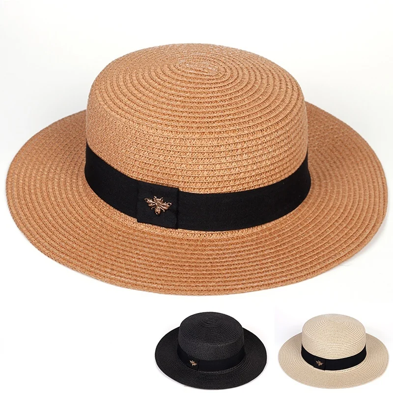 Панама женская в стиле кэжуал складная мягкая шляпа ручного плетения с защитой