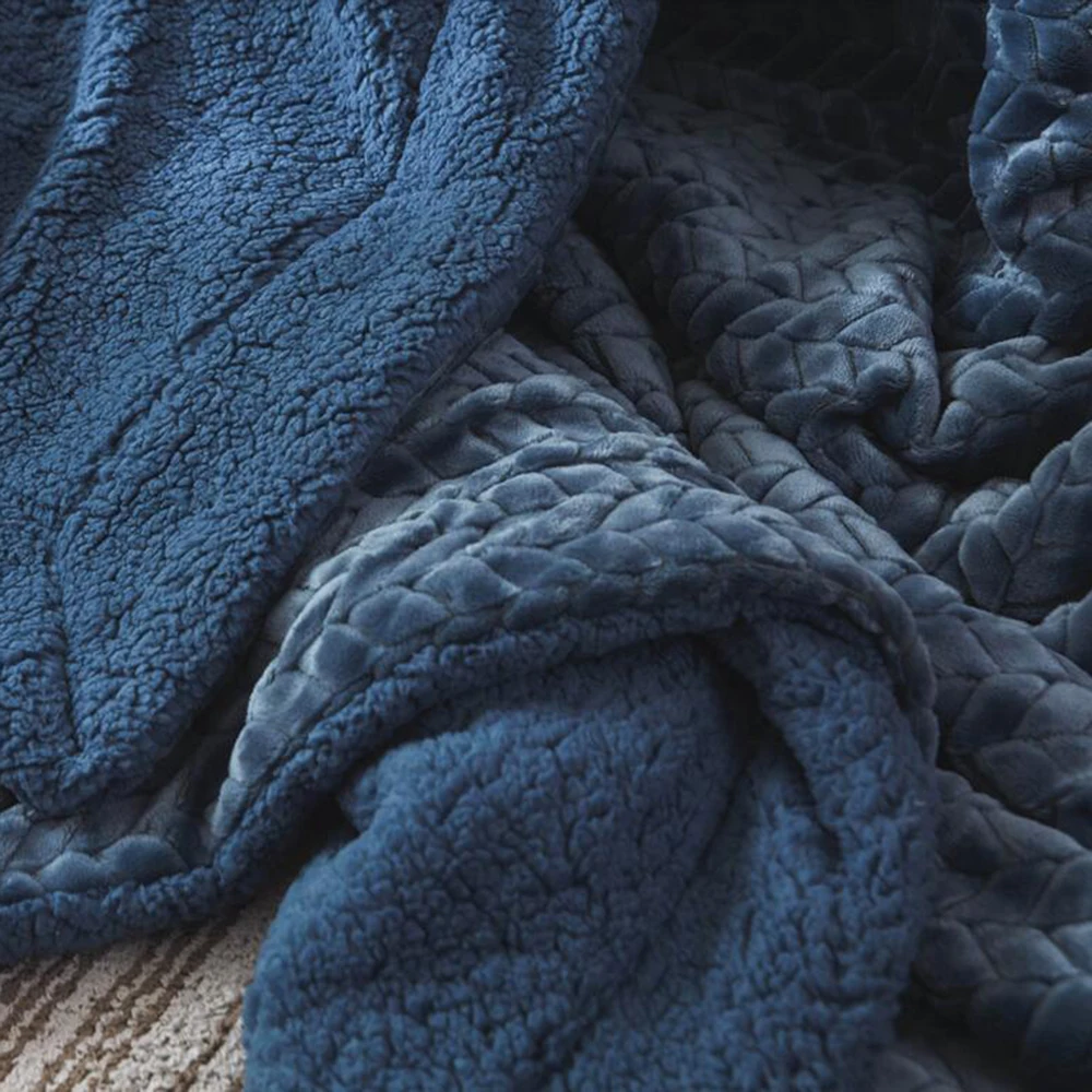 Новое поступление супер мягкое пушистое рельефное Флисовое одеяло из меха норки