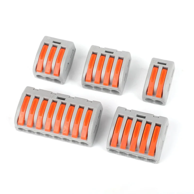 

10pcs Universal Cable wire Connectors 222 TYPE Home Compact Connection push in Wiring Terminal Block PCT-212/213/214/215/218