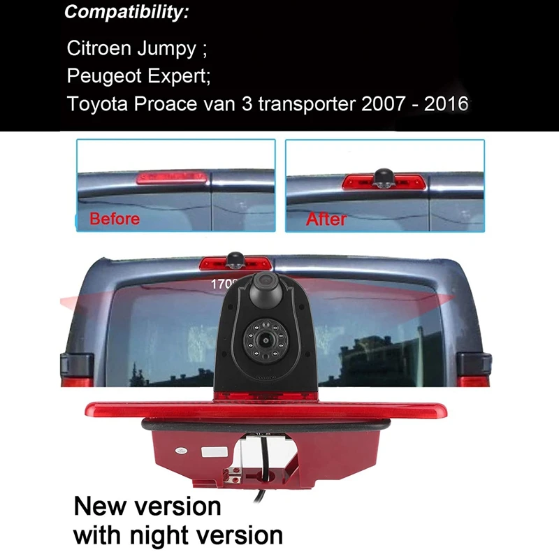 

Car Brake Light Rear View Reverse Backup Dual Camera for Peugeot Expert Fiat Scudo Citroen Jumpy Toyota Proace 2007-2016