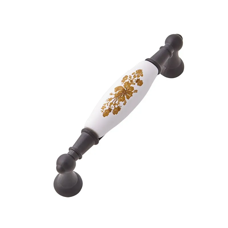 

2PCS Free Shipping Modern Kitchen TV Cabinet door Black Slid Handle Furniture Drawer Dresser bookcase Pull Cupboard Knob 96128mm