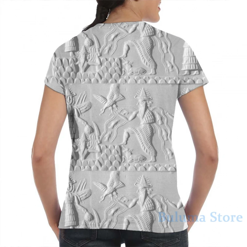 Футболка для мужчин и женщин ANUNNAKI с принтом трех участников сумерских богов неба