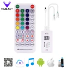 Светодиодное управление музыкой, Wi-Fi, SP511E, для WS2812b, WS2811, SK6812, Пиксельная, RGB-полоса с двойным выходом, голосовое управление через приложение Alexa
