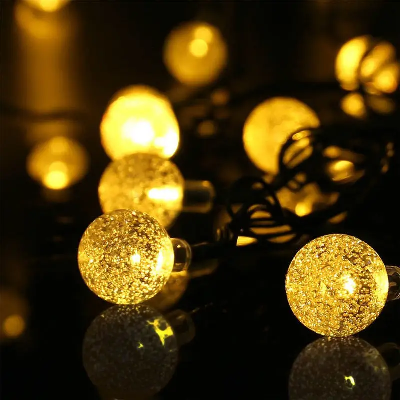 

5M 12M Christmas Solar Powered Bulbs Led String Lights for Outdoor Lighting Courtyard Street Garden Led Fairy Lights Garland