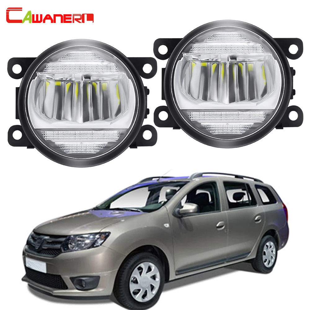

2in1 Fog Light Assembly Daytime Running Light For Dacia Logan 2004-2015 Car Front Bumper LED Fog Lamp DRL 30W 8000LM 12V