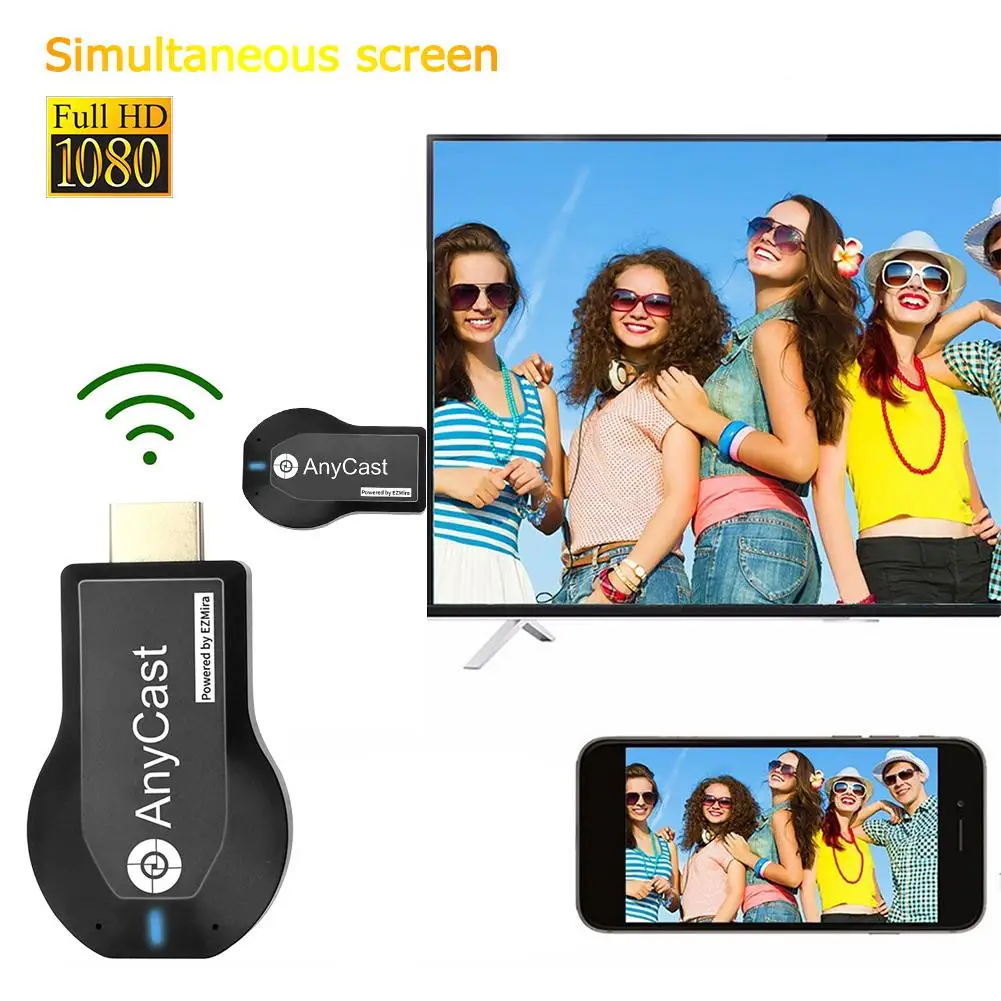 

Anycast M2 Plus HDMI-совместимый ТВ-стик с поддержкой Miracast AirPlay DLNA 2,4G беспроводной Wi-Fi дисплей адаптер приемник для IOS