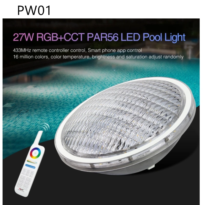 Miboxer бассейн Light PW01 PW02 RGB + CCT PAR56 Светодиодный Бассейн FUT086 8 зосветильник 433 МГц