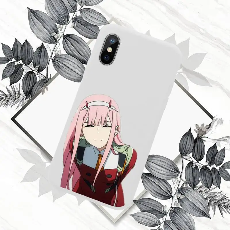 

Zero Two sexy girl Phone Case White Color for iPhone 11 12 Mini Pro MAX . If you choose other models, please leave message