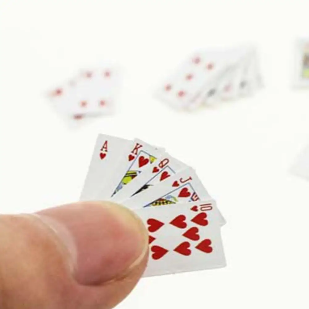 

Dollhouse Accessories Poker Cards Miniature Scene 1:12 Mode Playing Game Kid Toy