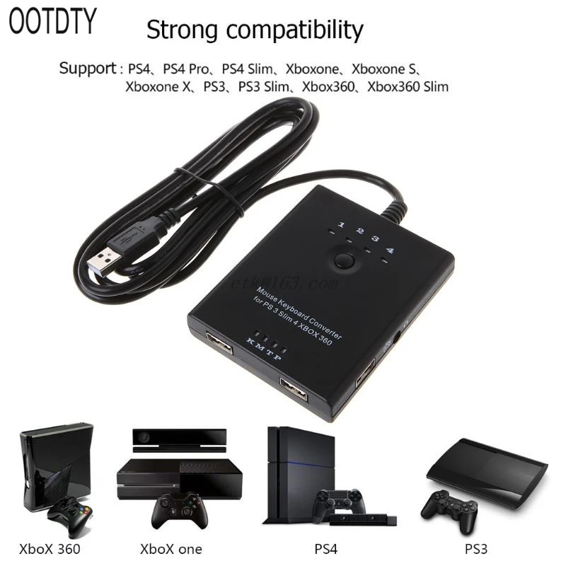 Адаптер для клавиатуры мыши PS3 / PS4 XBox 360 совместим со всеми играми без
