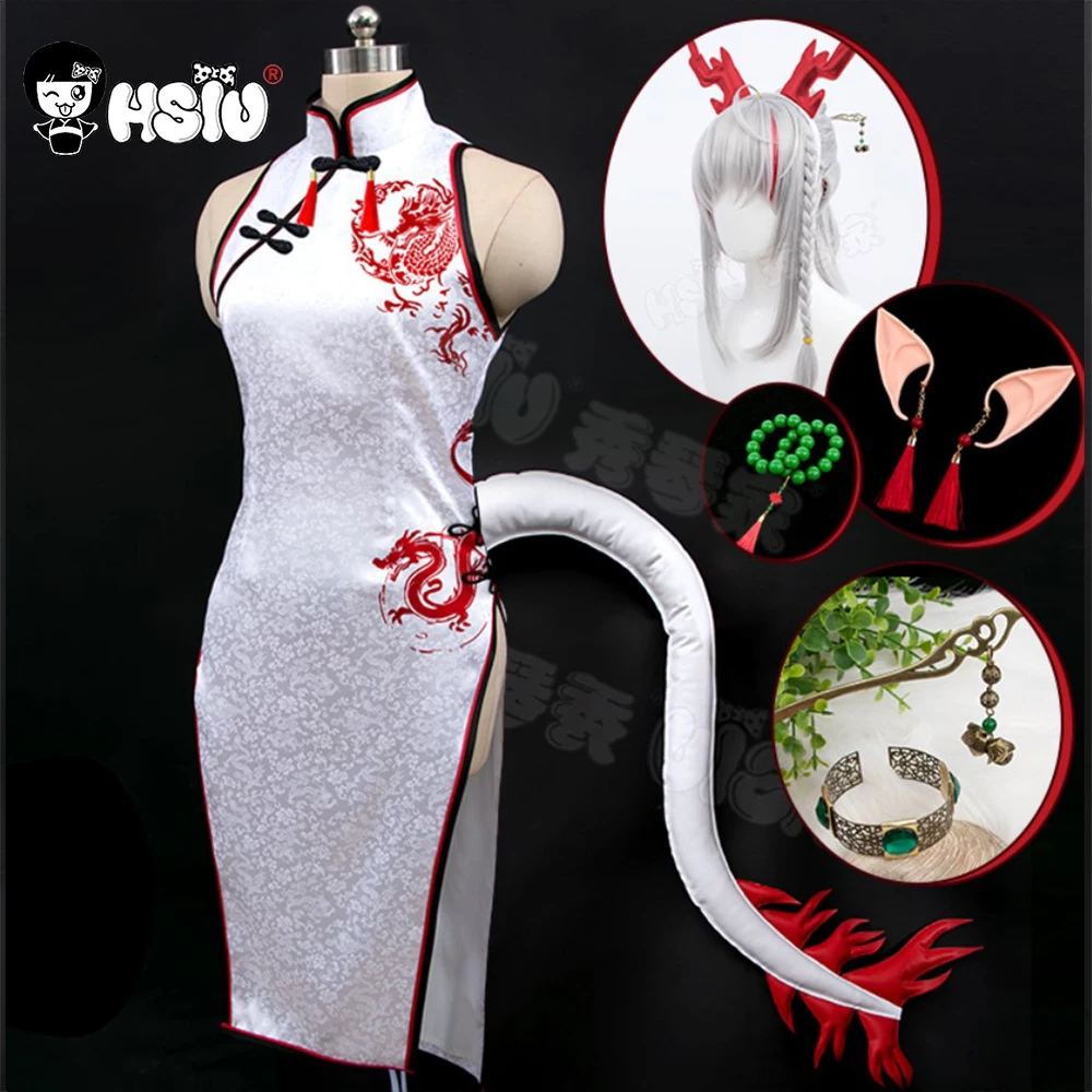 

Nian cosplay Cheongsam Game Arknights Cosplay「HSIU 」Fiber synthetic wig Cheongsam Dress Uniform Cosplay Costume