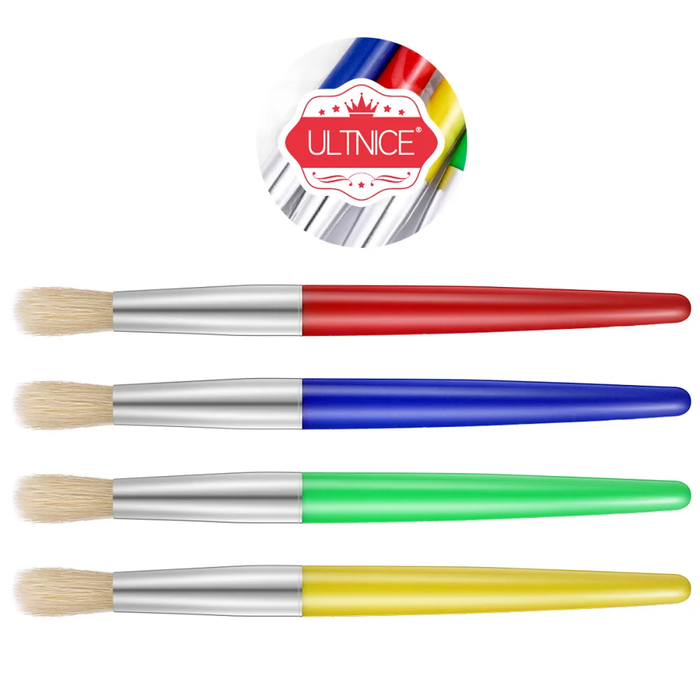 

ULTNICE 4pcs Children's Art Painting Brushes Kids Paint Brush Set Beginners Painting Practice Set