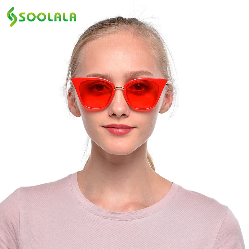 SOOLALA очки для чтения «кошачий глаз» Большие женские очки для чтения цветные очки для дальнозоркости для зрения 0,5 0,75 1,0 1,25 до 4,0