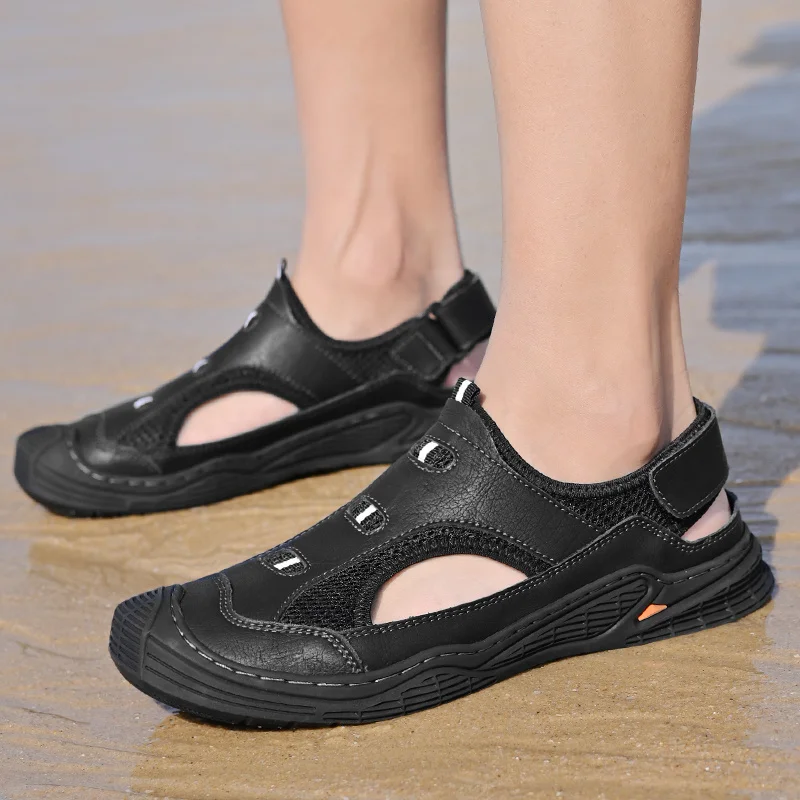 

2021 Summer New Mens Sandals Mesh Deck Lightweight Beach Sandals Fisherman Shoes For Men Outdoor Casual men's shoes Size 46
