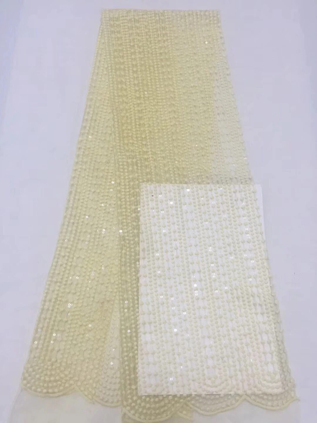 

African French Lace Fabric With Sequins High Quality African Tulle Lace Fabric With Sequins 5yards Sequin Lace Fabric CD2309