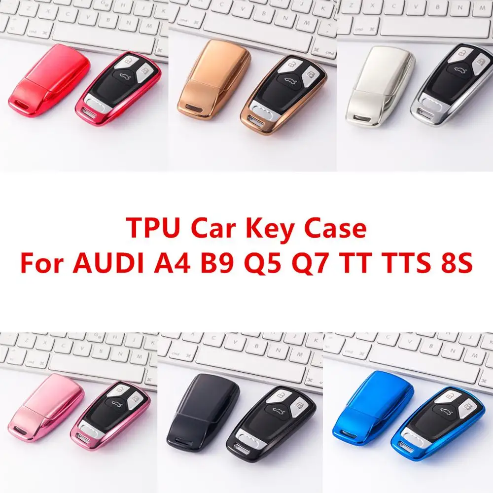 Мягкий защитный чехол из ТПУ для автомобильного ключа оболочка AUDI A4 A4L A5 Q5 Q7 TT