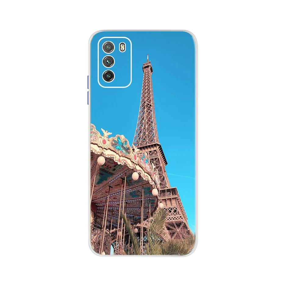 xiaomi leather case cosmos blue For Xiaomi Poco M3 Case Cute Painted Cover Case For Xiaomi Poco M3 Soft TPU Fundas 6.53'' Full Cover Coque PocoM3 Bumper Housing xiaomi leather case hard