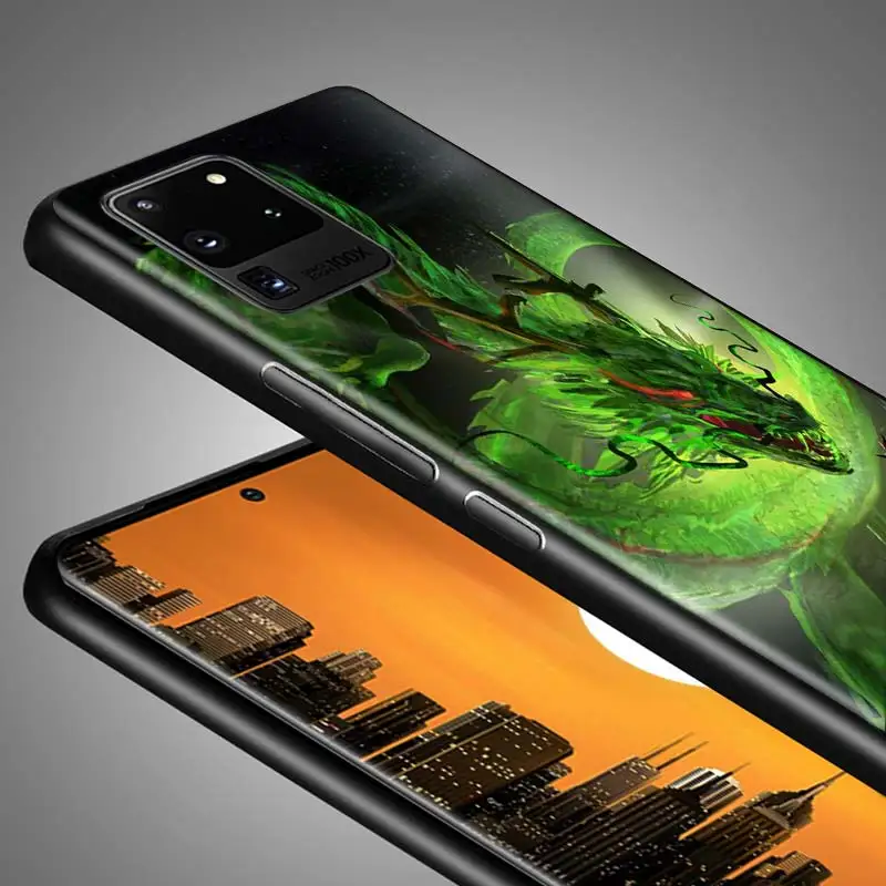 

Silicone Cover Dragon Animal for Samsung S20 Ultra Plus A91 A81 A71 A51 5G A41 A31 A21 A21S A11 A01 Phone Case