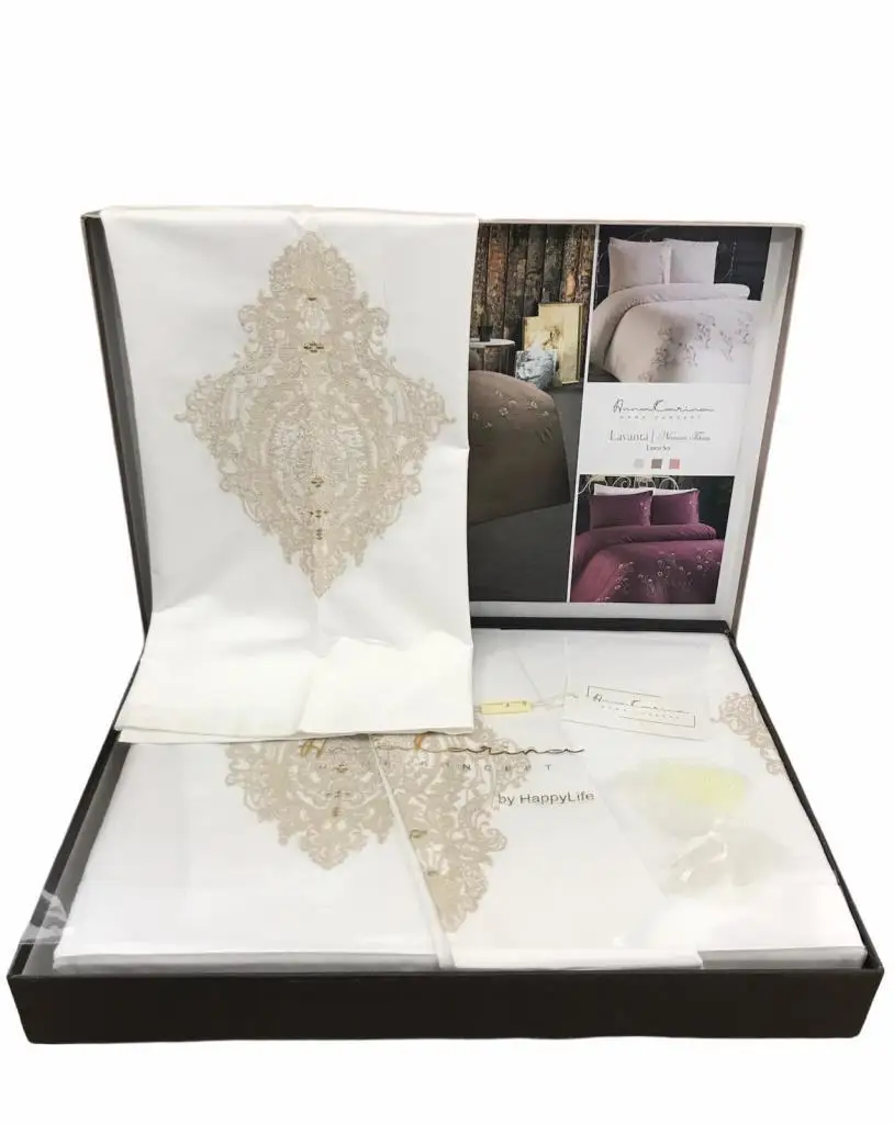 

Двойная индивидуальная вышивка Anna Karina, набор пододеяльников Akfil золотого цвета