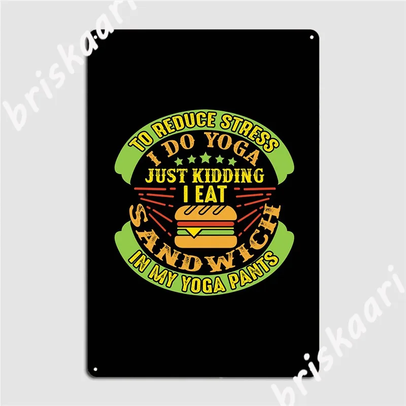 

Металлический плакат со сэндвич-надписью «Снижение стресса», печатный клубный кинотеатр, Настенный декор, оловянный плакат