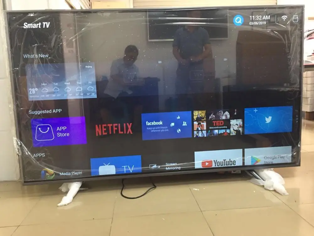 60 70 85 дюймовый ЖК-монитор WI-FI светодиодный Интернет ip ТВ DVB-T2 телевизор |