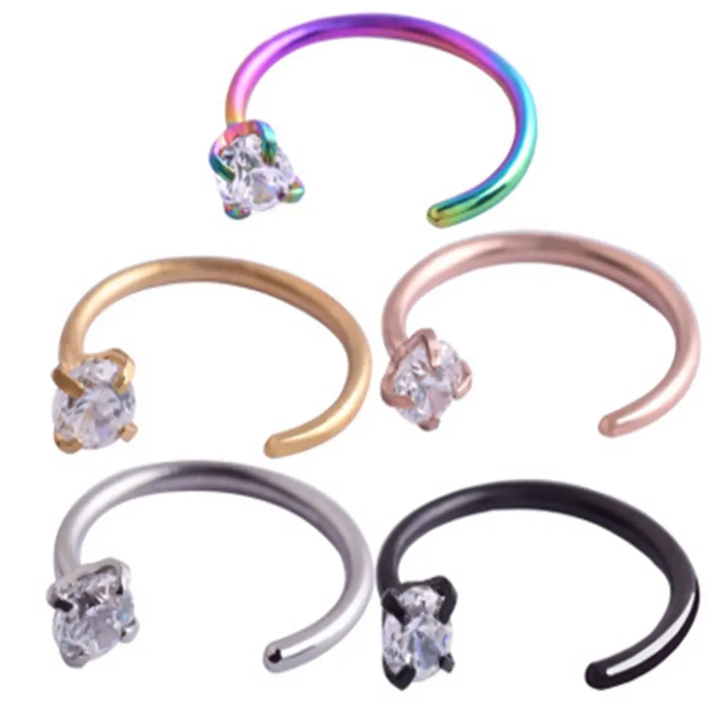 Циркониевый зажим с-образной формы медицинский для носа женский тела обруч