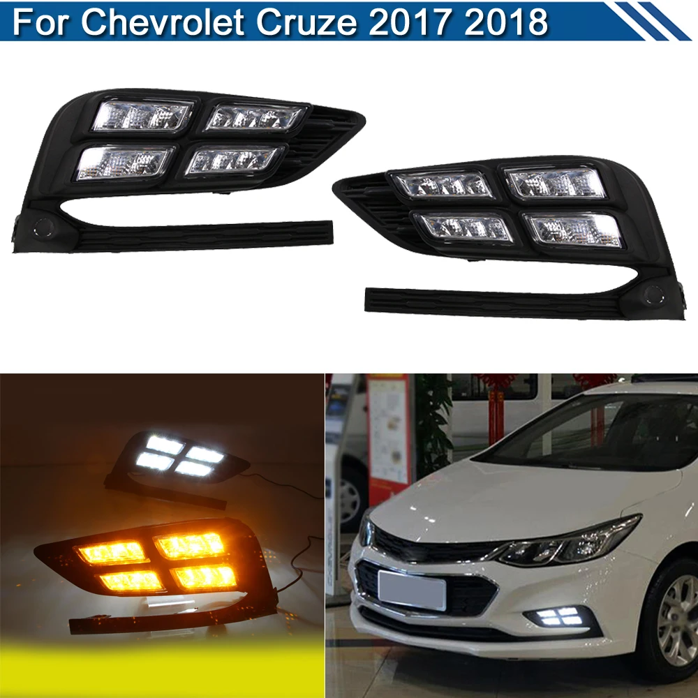 

2 шт., светодиодные противотуманные фары для Chevrolet Cruze 2017 2018