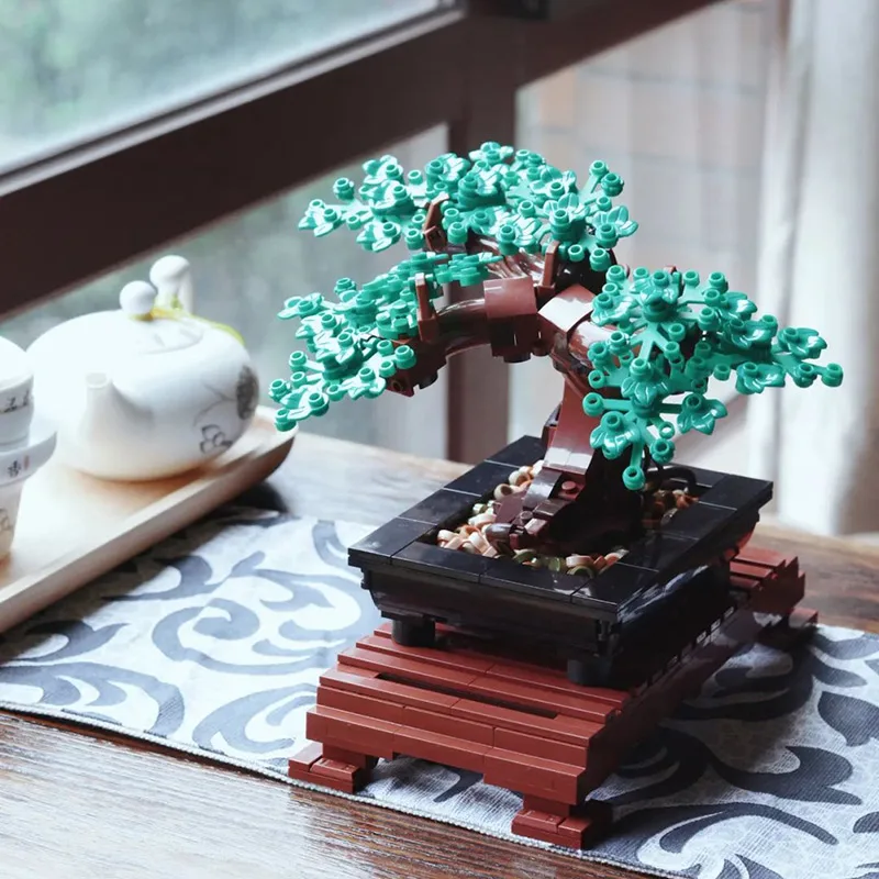 

New LepinBlocks Bonsai Tree Flowers Plants Compatible The 10281 Model Building Blocks Bricks Educational Toys For Boys DIY Gifts