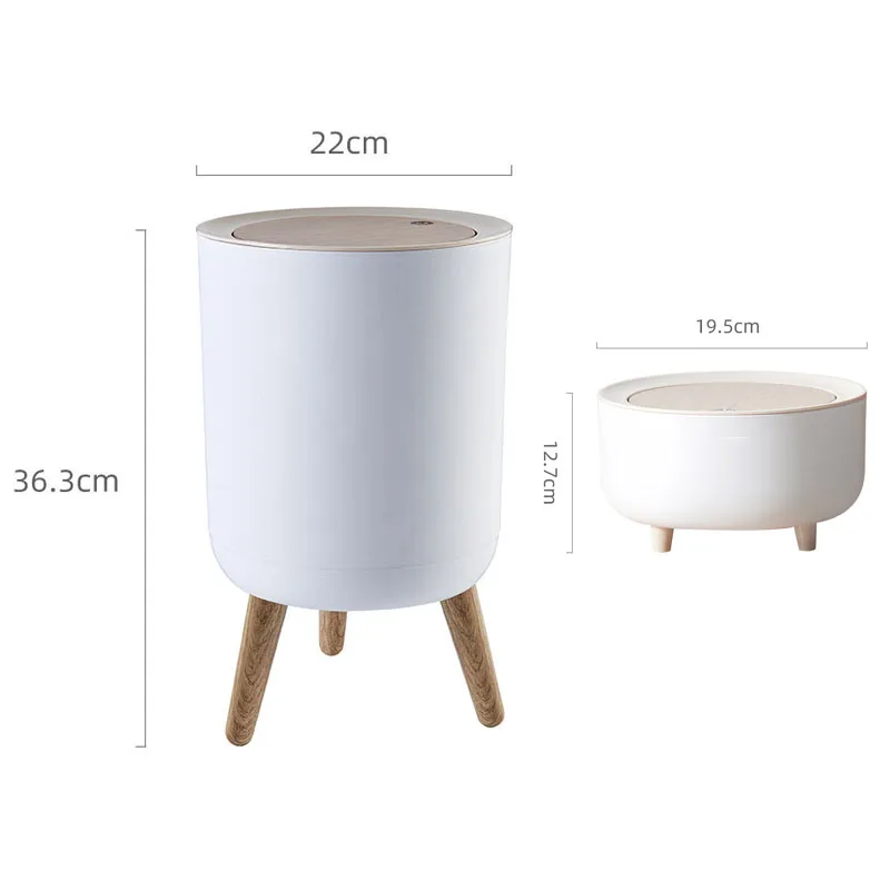 Ведро Мусорное в скандинавском стиле с крышкой 7 л|Мусорные баки| |