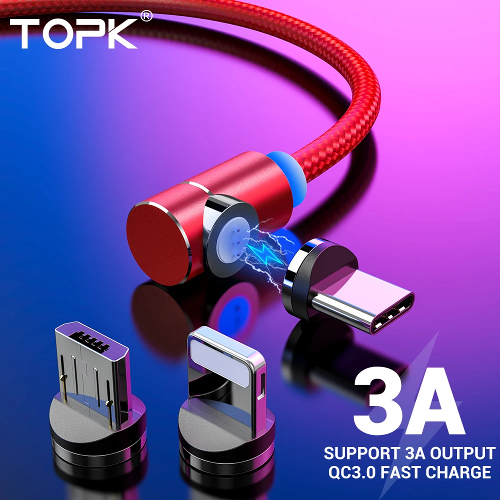 Магнитный светодиодный кабель Micro USB 1 м 2 зарядный для IPhone X Xs Max Xr 8 7 6 6s Type C USB|Кабели