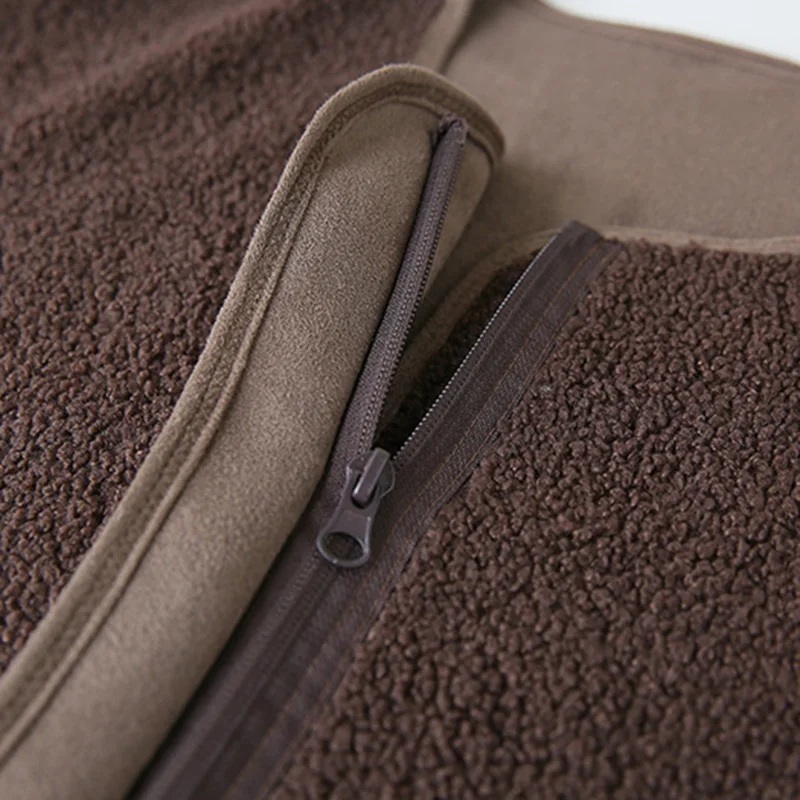 Куртка женская из овечьей шерсти на молнии элегантная Базовая уличная одежда в