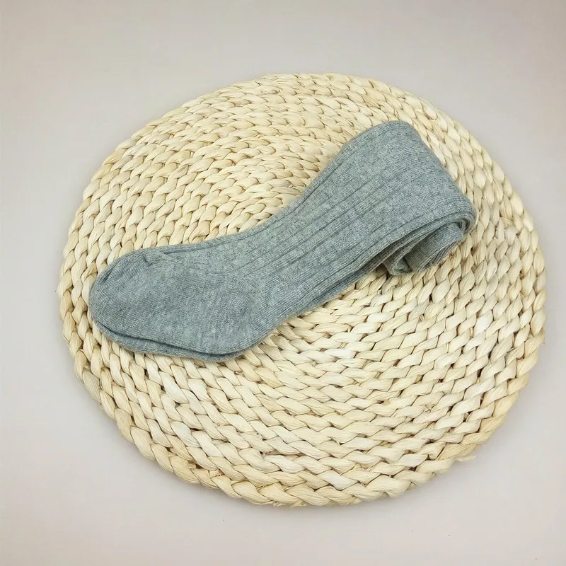 SHUJIN/Детские однотонные хлопковые колготки вязаные штаны для новорожденных сезон