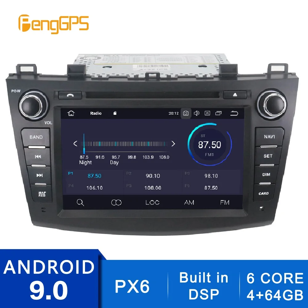 Автомагнитола 2 Din для Mazda 3 Axela 10/9 2009 с GPS навигацией CD DVD плеером Bluetooth DSP