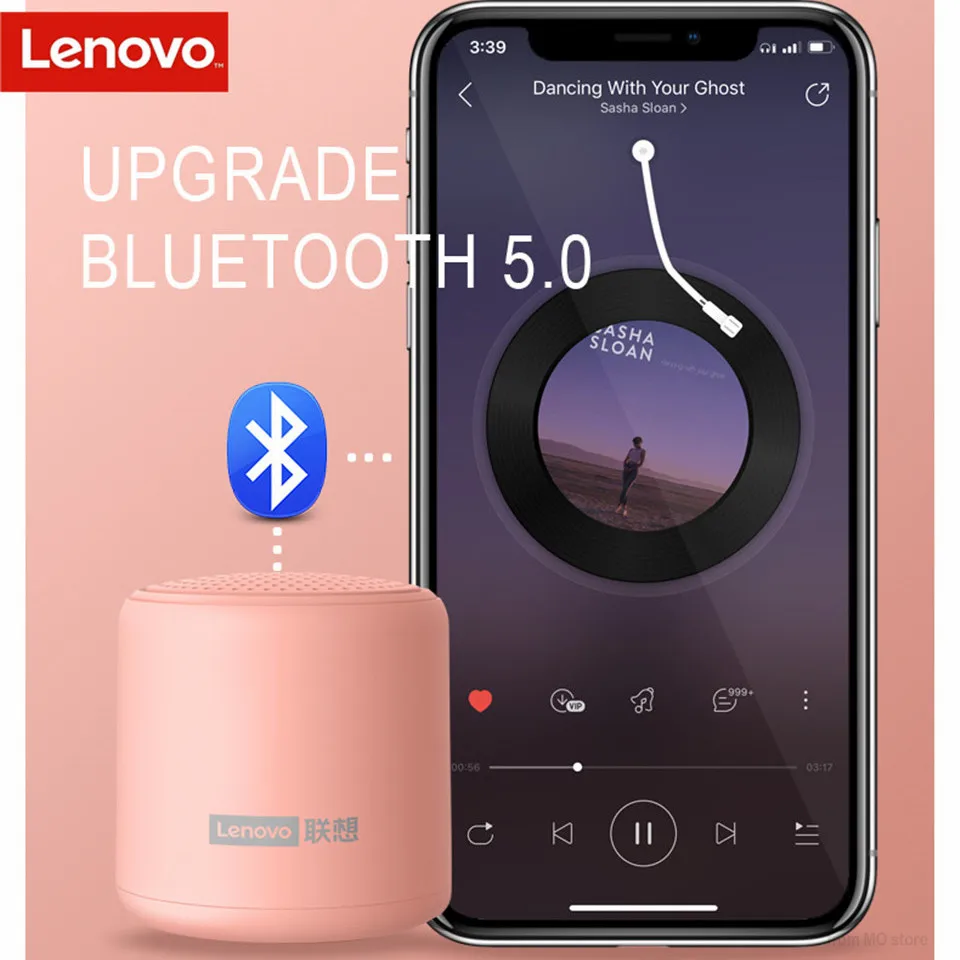 Портативная Bluetooth Колонка Lenovo TWS беспроводной мини динамик с объемным басом