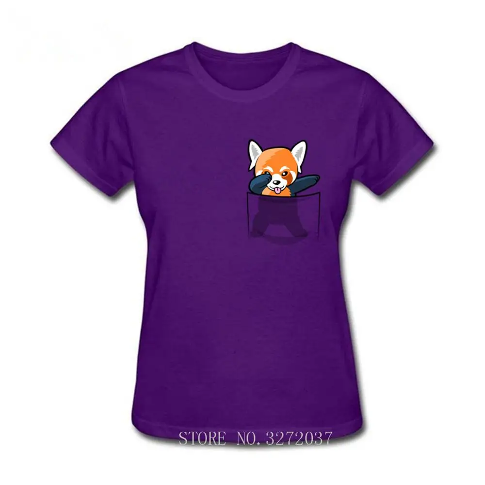 Забавная кавайная футболка с рисунком Красной панды женская летняя мужская