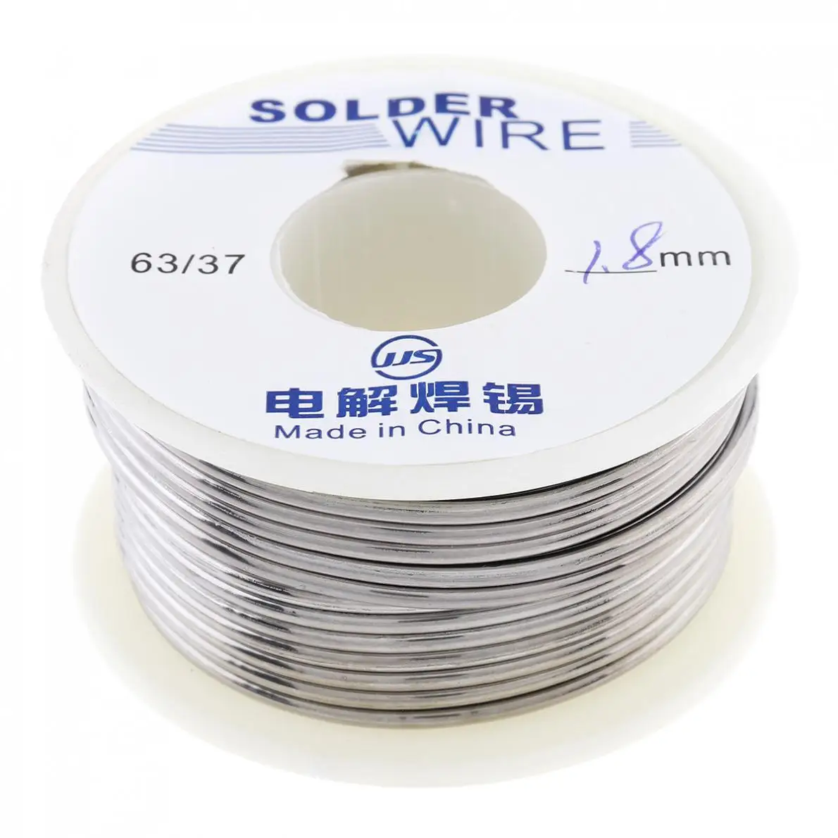 Оловянная проволочная катушка с неочищенным канифольным ядром 63/37 100 г 1 8 мм