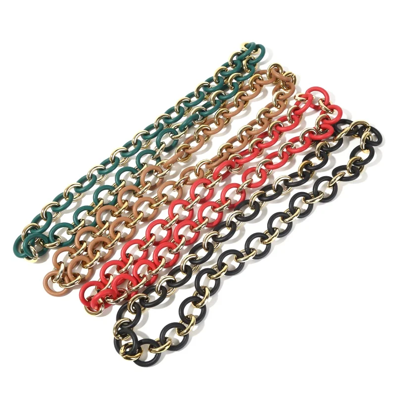 

New Long Necklace Women Leather Jewellery Multicolor Circle Necklaces Handmade Bohemia Luxury Clothes Accessories Women Necklace