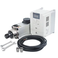 air cooled spindle kit 3 5kw 18000rpm flange mount motor best frequency inverter 4kw 0 1000hz 220v380v