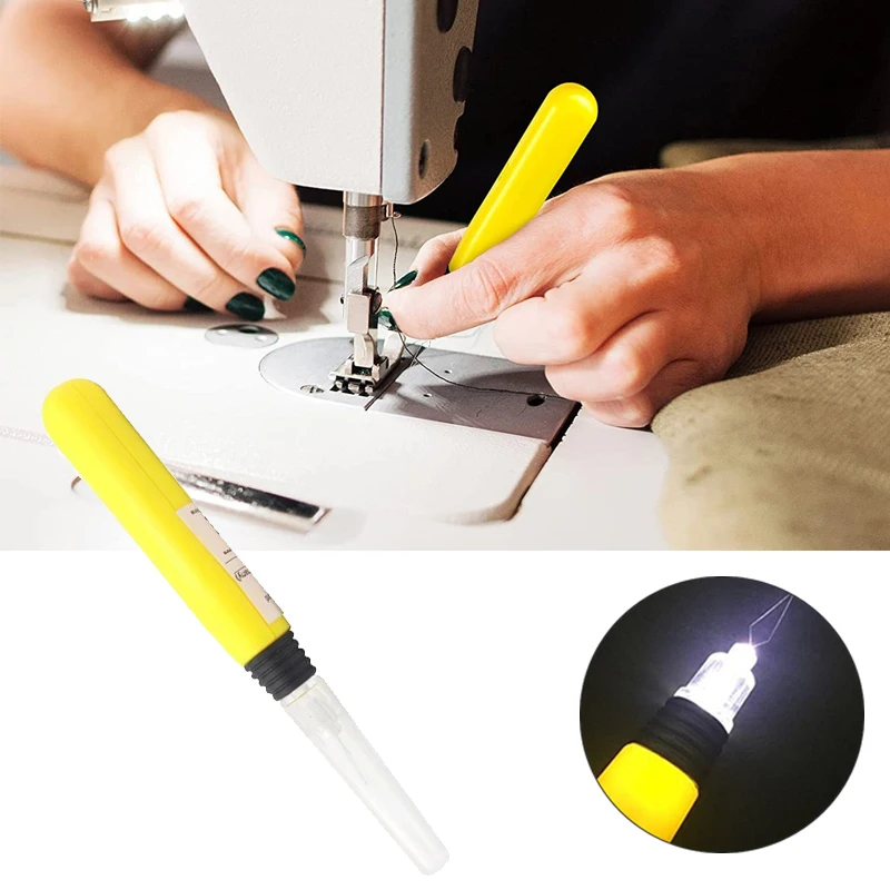 

Portable Quick Embroidery Sewing Machine Wire Loop LED Light With Battery Hand Threader